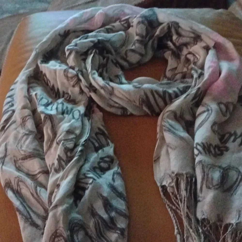 2 light Brown  scarves